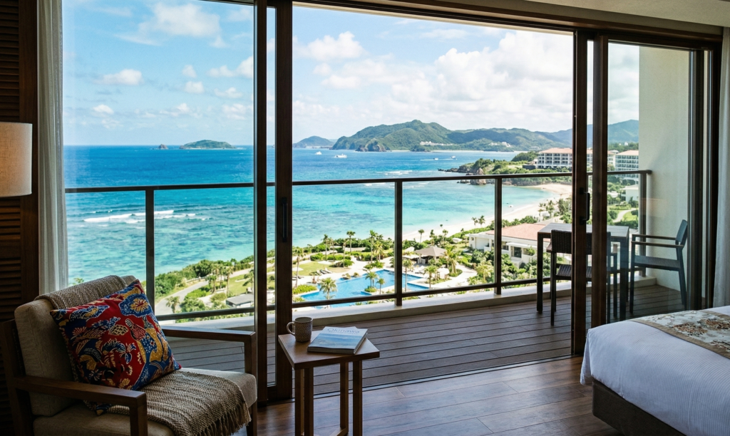 沖縄のリゾートホテルで赤バラ花束を使ったプロポーズサプライズ｜沖縄プロポーズホテルおすすめガイド