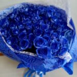 沖縄のプロポーズに贈る青バラ108本の花束